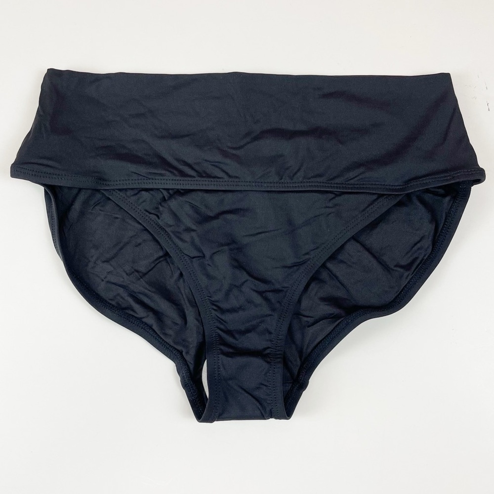 Anne Cole Bikini Bottom Womens Size Small Black Soft Band High Waist NWOT NEW